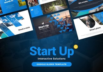 启动交互式信息图形解决方案PPT模板 - 顶尖PPT