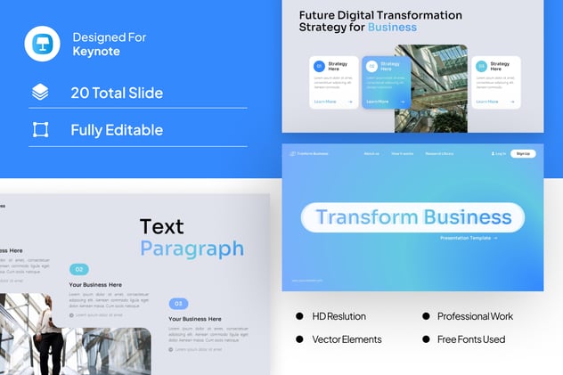 业务转变改行keynote模板 - 顶尖PPT