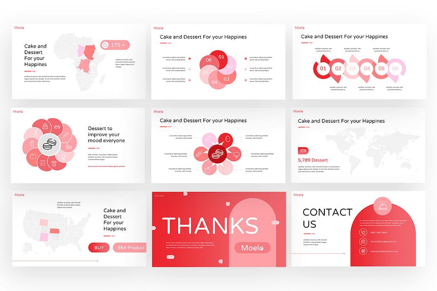 糕点甜品竞品分析keynote模板 - 顶尖PPT