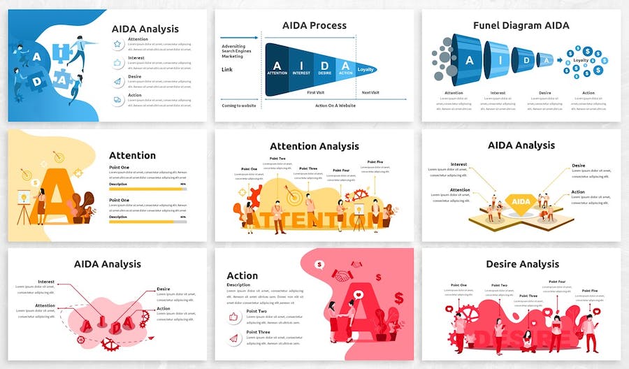 数据分析信息图表展示统计方案PPT模板 - 顶尖PPT