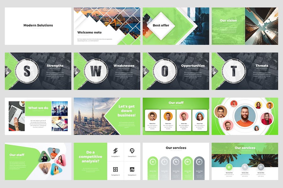 大气企业合作商业计划解决方案企业介绍通用PPT模板动画 - 顶尖PPT