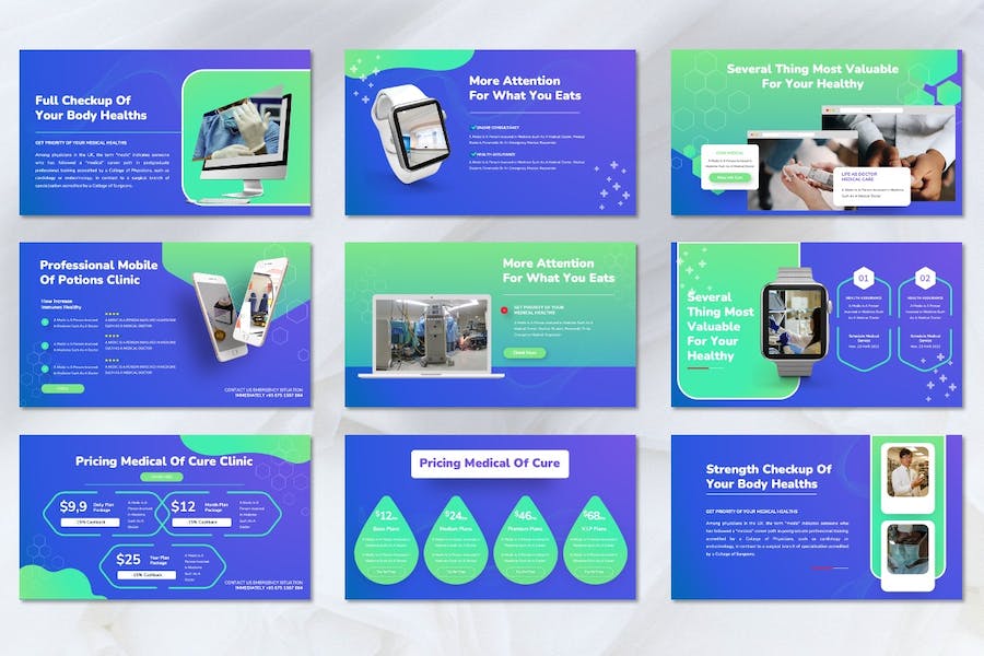 医疗健康疾病治疗护理Keynote模板 - 顶尖PPT