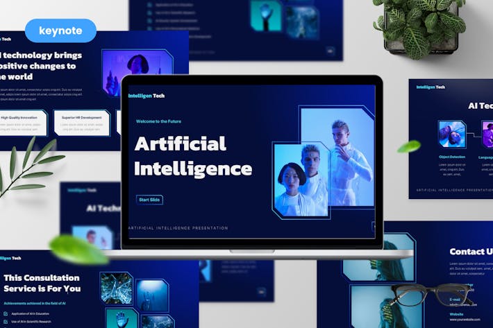 AI智能技术人工智能keynote模板 - 顶尖PPT