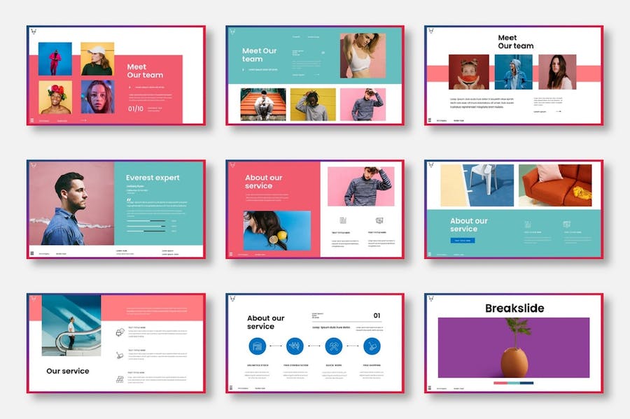 精美时尚摄影图片展示活动营销策划市场调研艺术展览多用途PPT模板 - 顶尖PPT