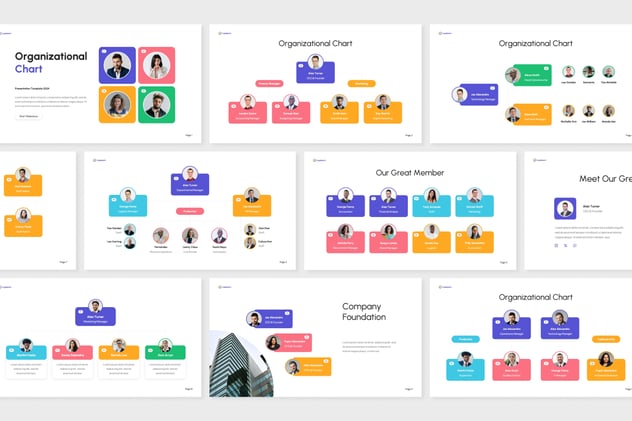组织主题信息图演示文稿Keynote模板 - 顶尖PPT