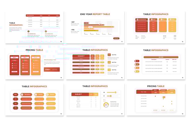 表格视觉数据图表演示PPT模板 - 顶尖PPT