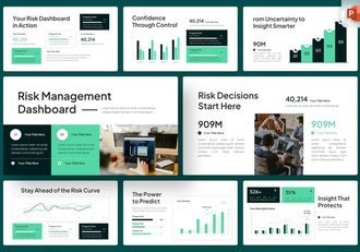 风险管理仪表板监控系统PPT模板 - 顶尖PPT