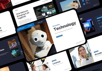 科技前沿信息技术发展趋势应用PPT模板 - 顶尖PPT
