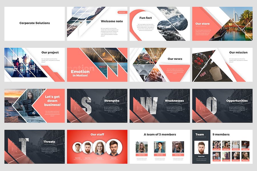 企业解决方案项目展示keynote模板 - 顶尖PPT