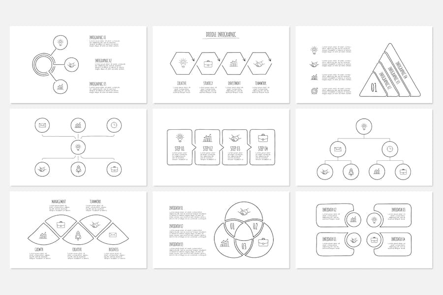 涂鸦动画信息图形图表讲述展示PPT模板 - 顶尖PPT