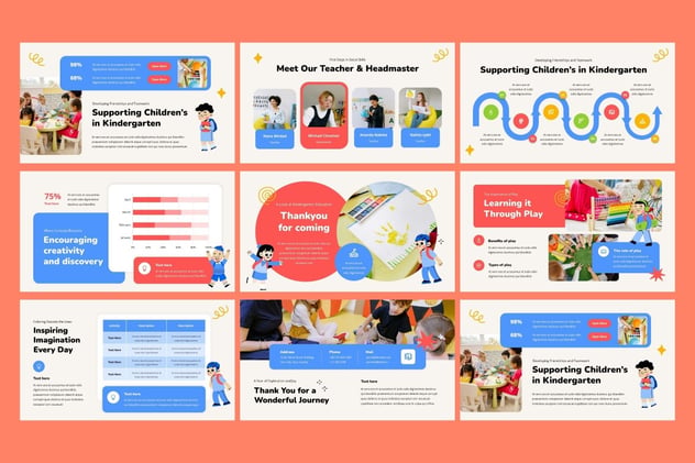 幼儿园学校教育课程计划Keynote模板 - 顶尖PPT