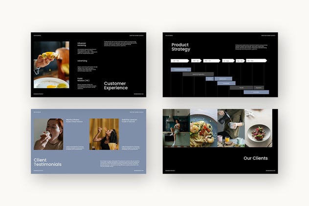 餐饮商业推广宣传展示Keynote模板 - 顶尖PPT