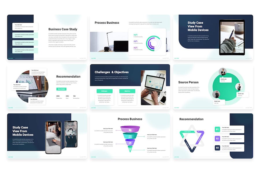 研究案例分析报告展示方案PPT模板 - 顶尖PPT