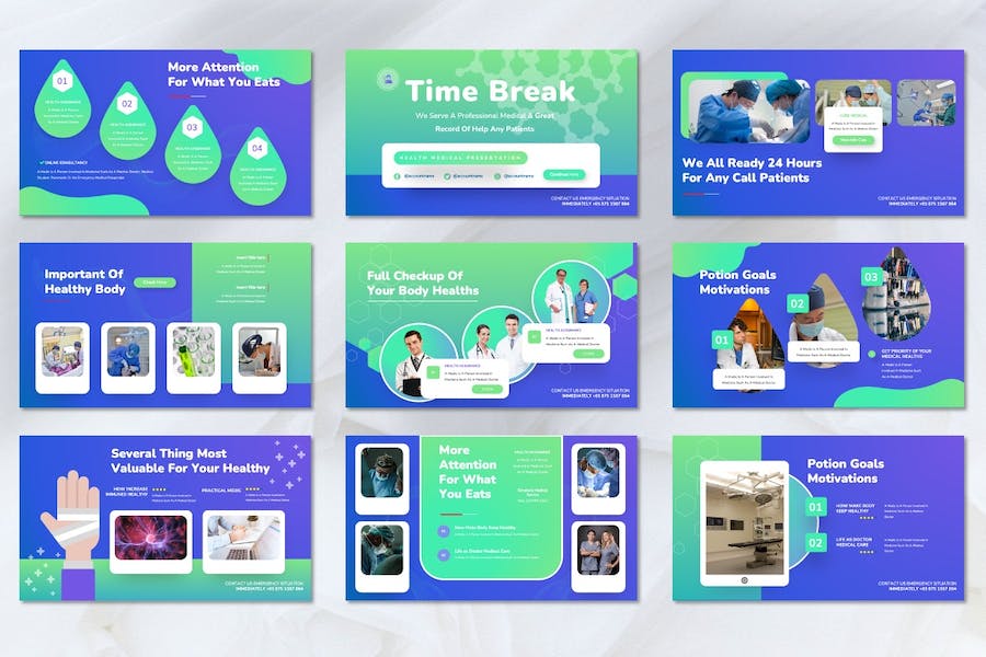 医疗健康疾病治疗护理Keynote模板 - 顶尖PPT