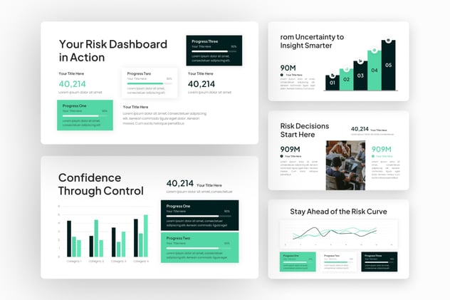 风险管理仪表板监控系统PPT模板 - 顶尖PPT