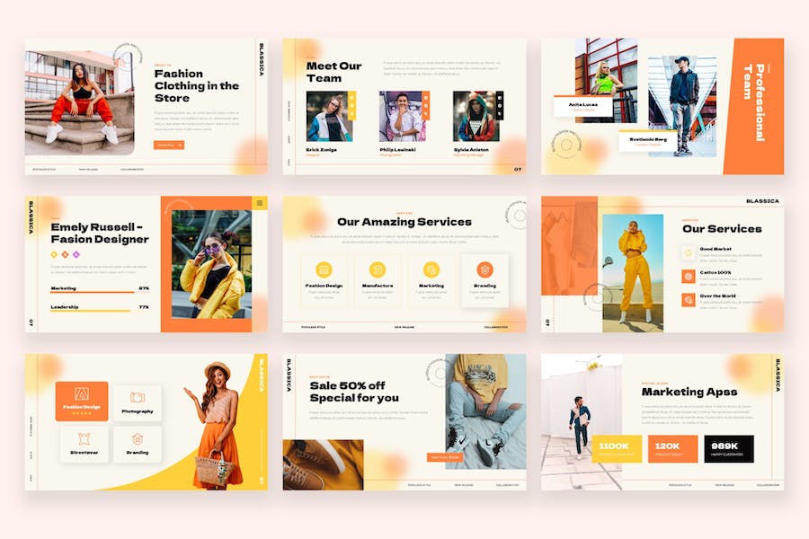 时尚服装品牌推广展示Keynote模板 - 顶尖PPT