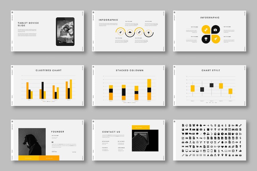 简约风格业务合作团队展示keynote模板 - 顶尖PPT