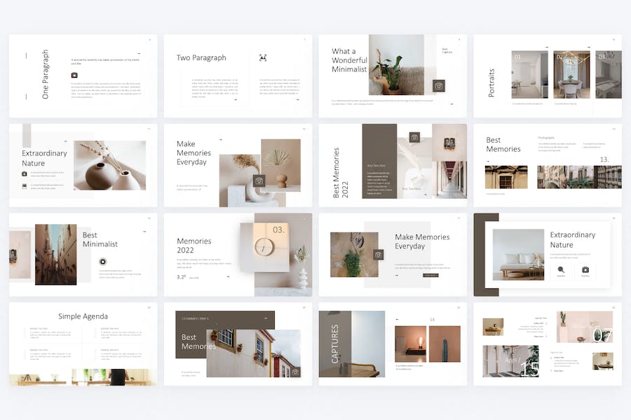 极简文艺风摄影展示多用途PPT模板 - 顶尖PPT