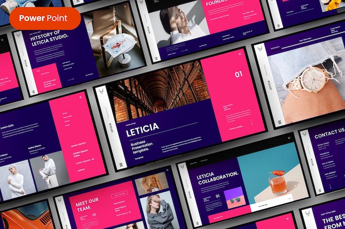 时尚流行风格配色服装产品展示ppt模板 - 顶尖PPT