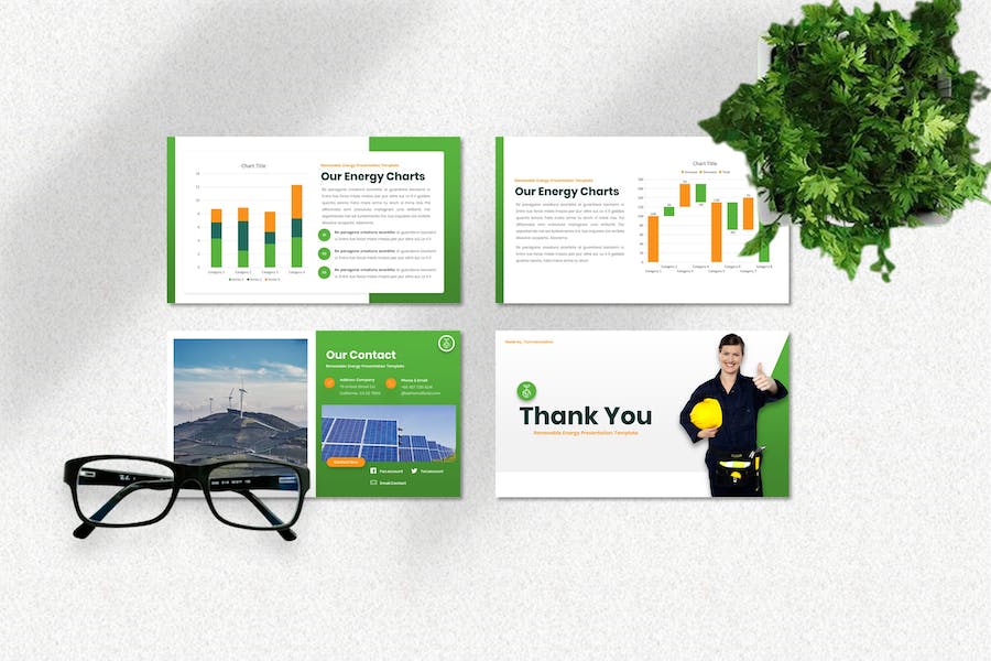 替代能源新能源环保展示PPT模板 - 顶尖PPT