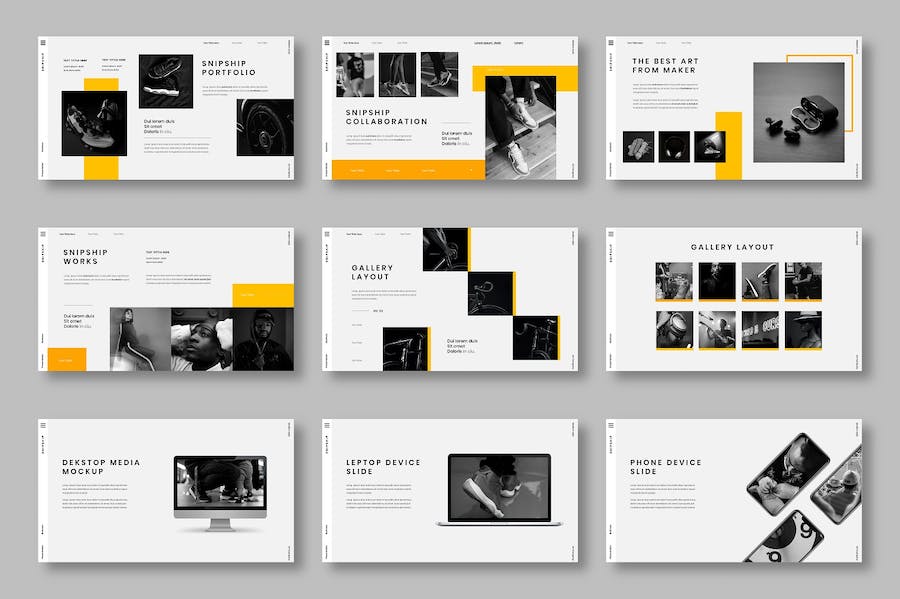 简约风格业务合作团队展示keynote模板 - 顶尖PPT