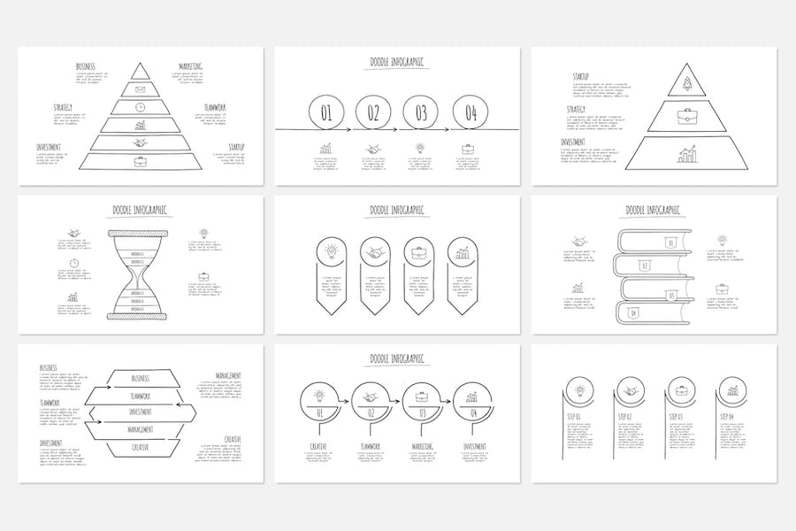 涂鸦动画信息图形图表讲述展示PPT模板 - 顶尖PPT