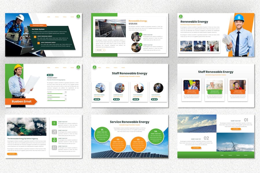 替代能源新能源环保展示PPT模板 - 顶尖PPT