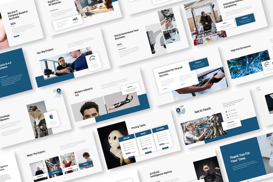 人工智能机构业务发展Keynote模板 - 顶尖PPT