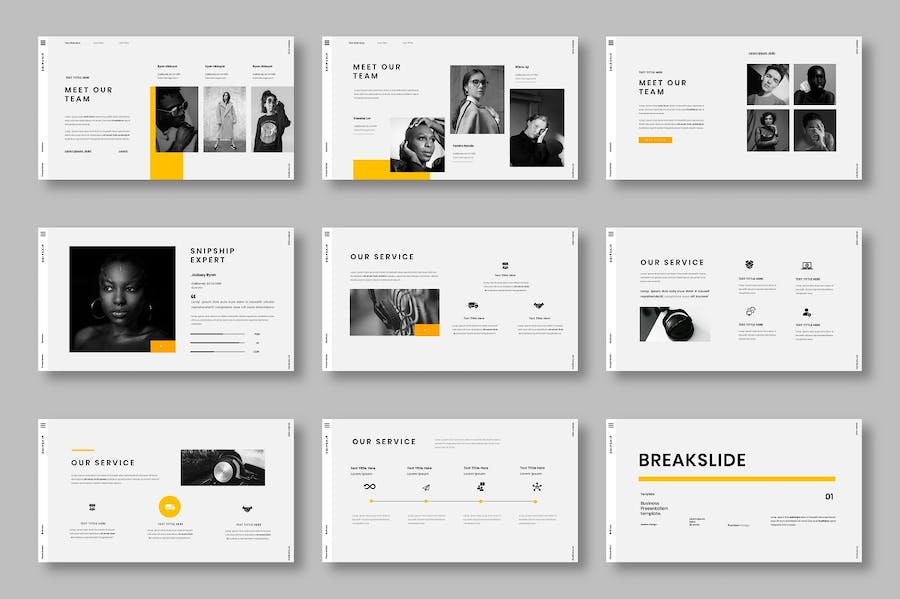 简约风格业务合作团队展示keynote模板 - 顶尖PPT