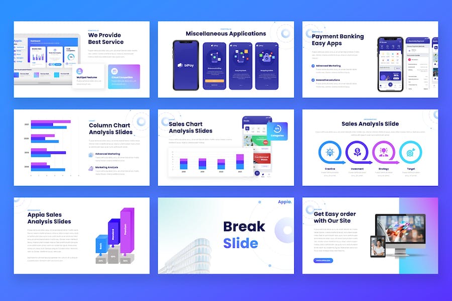 移动应用与SaaS业务展示Keynote模板 - 顶尖PPT