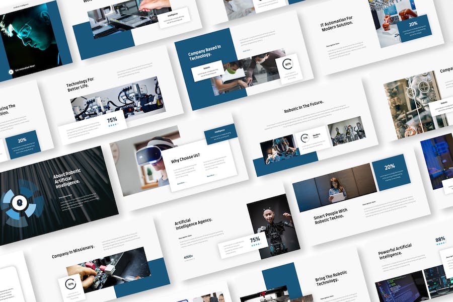 人工智能机构业务发展Keynote模板 - 顶尖PPT