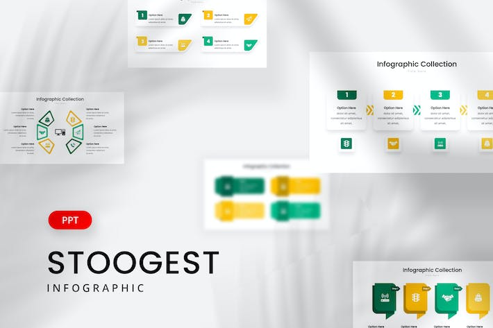 四个重要信息展示PPT图形图表模板 - 顶尖PPT