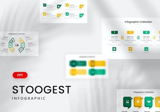 四个重要信息展示PPT图形图表模板 - 顶尖PPT
