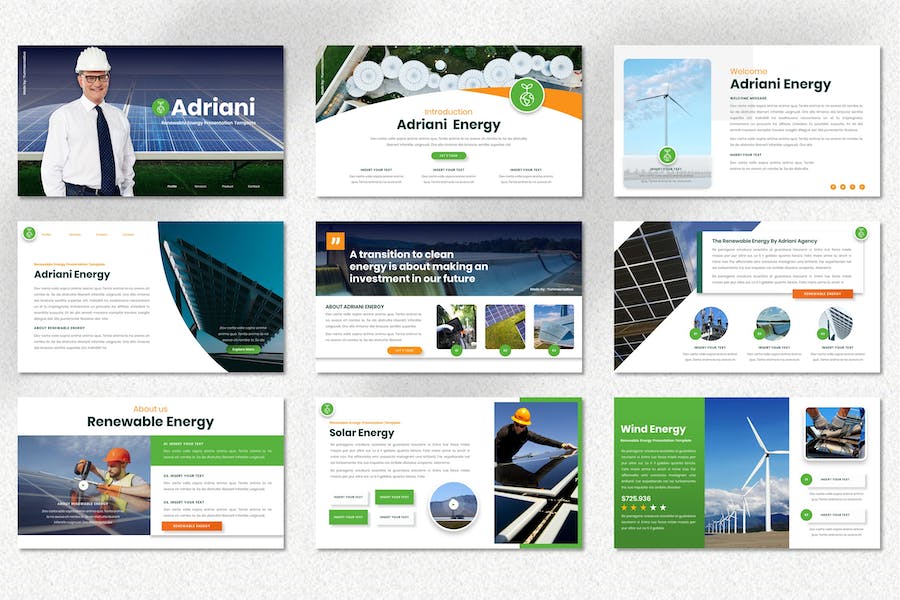 替代能源新能源环保展示PPT模板 - 顶尖PPT