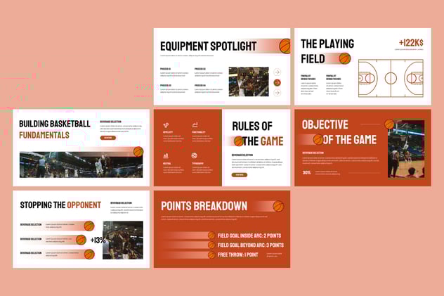 体育赛事篮球运动活动方案宣传PPT模板 - 顶尖PPT