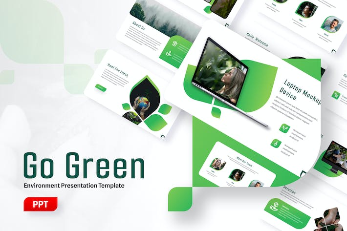 环保企业社会责任绿色可持续PPT模板 - 顶尖PPT