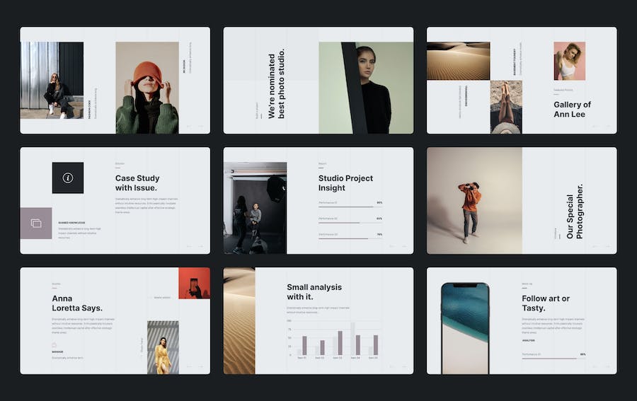 摄影图片展示品牌介绍宣传PPT模板 - 顶尖PPT