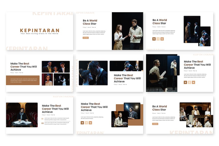 话剧艺术演绎PPT模板 - 顶尖PPT