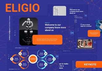 人工智能技术应用发展趋势展示Keynote模板 - 顶尖PPT