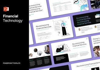 金融科技互联网支付服务PPT模板 - 顶尖PPT