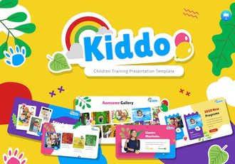 彩色插画图形儿童教育行业keynote模板 - 顶尖PPT