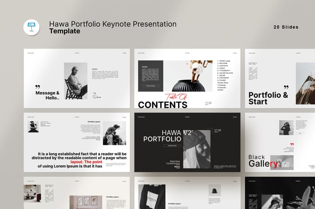 简约风格投资组合主题keynote模板 - 顶尖PPT