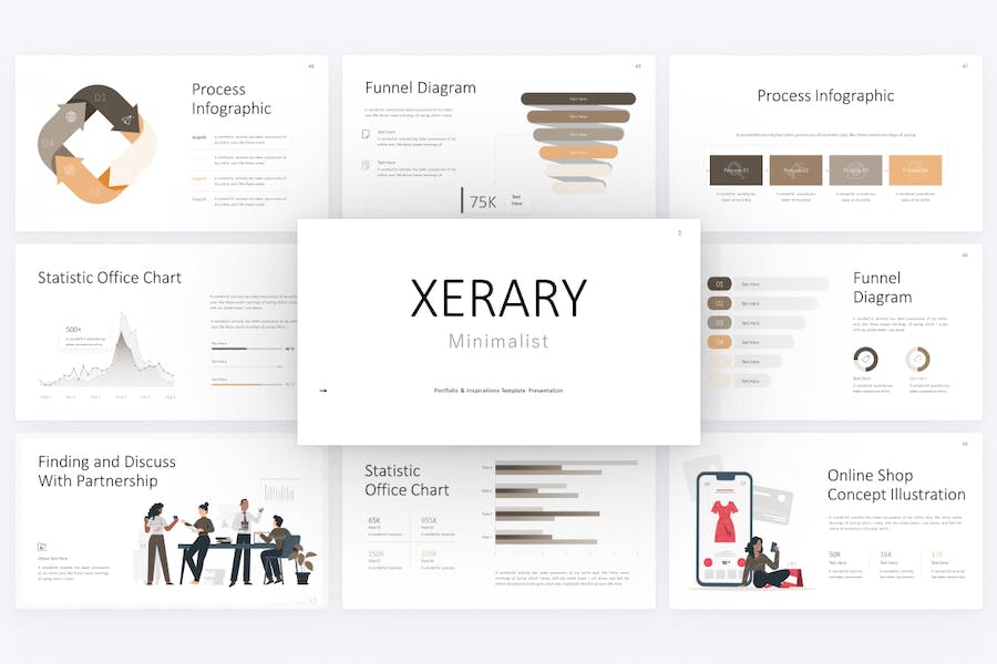 极简文艺风摄影展示多用途PPT模板 - 顶尖PPT