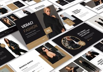 时尚人物杂志摄影PPT模板 - 顶尖PPT