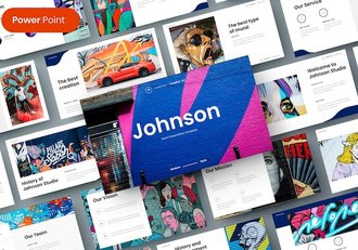 创意商务街头艺术PPT模板 - 顶尖PPT