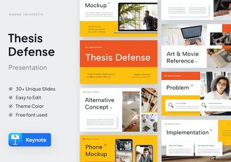 学位论文答辩防御方案展示Keynote模板 - 顶尖PPT