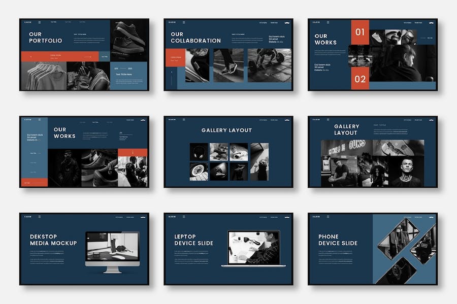 商务风格品牌形象展示PPT模板 - 顶尖PPT