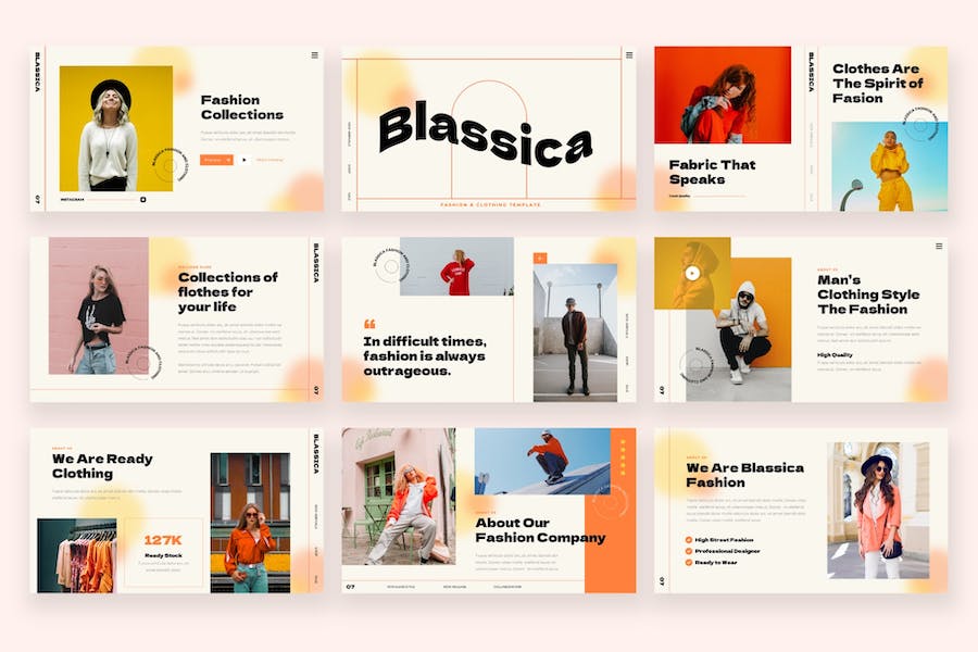 时尚服装品牌推广展示Keynote模板 - 顶尖PPT