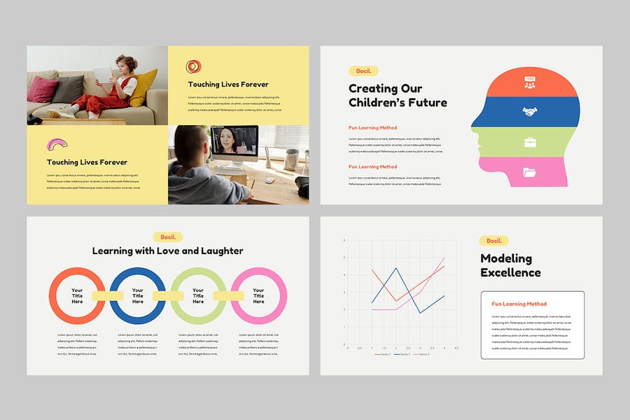 儿童早教培训课程学习PPT模板 - 顶尖PPT