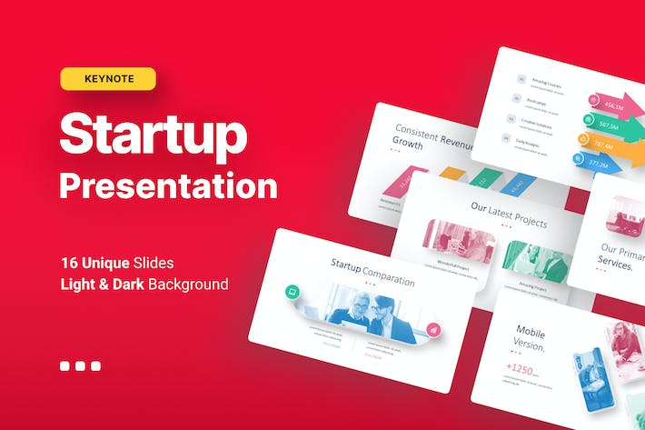 圆形箭头商务数据分析图形图表keynote模板 - 顶尖PPT